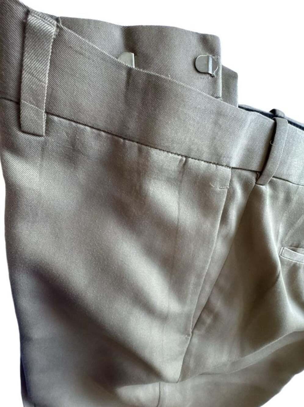 Savane Dress Pants Size 40x30 Tan Khaki Polyester Flat Front - Picture 9 of 13